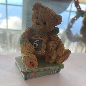 Cherished Teddies Brown and Green Bear Figurine